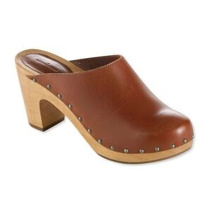 L.L. Bean Signature Made in Brazil Wooden Clogs - Size 8